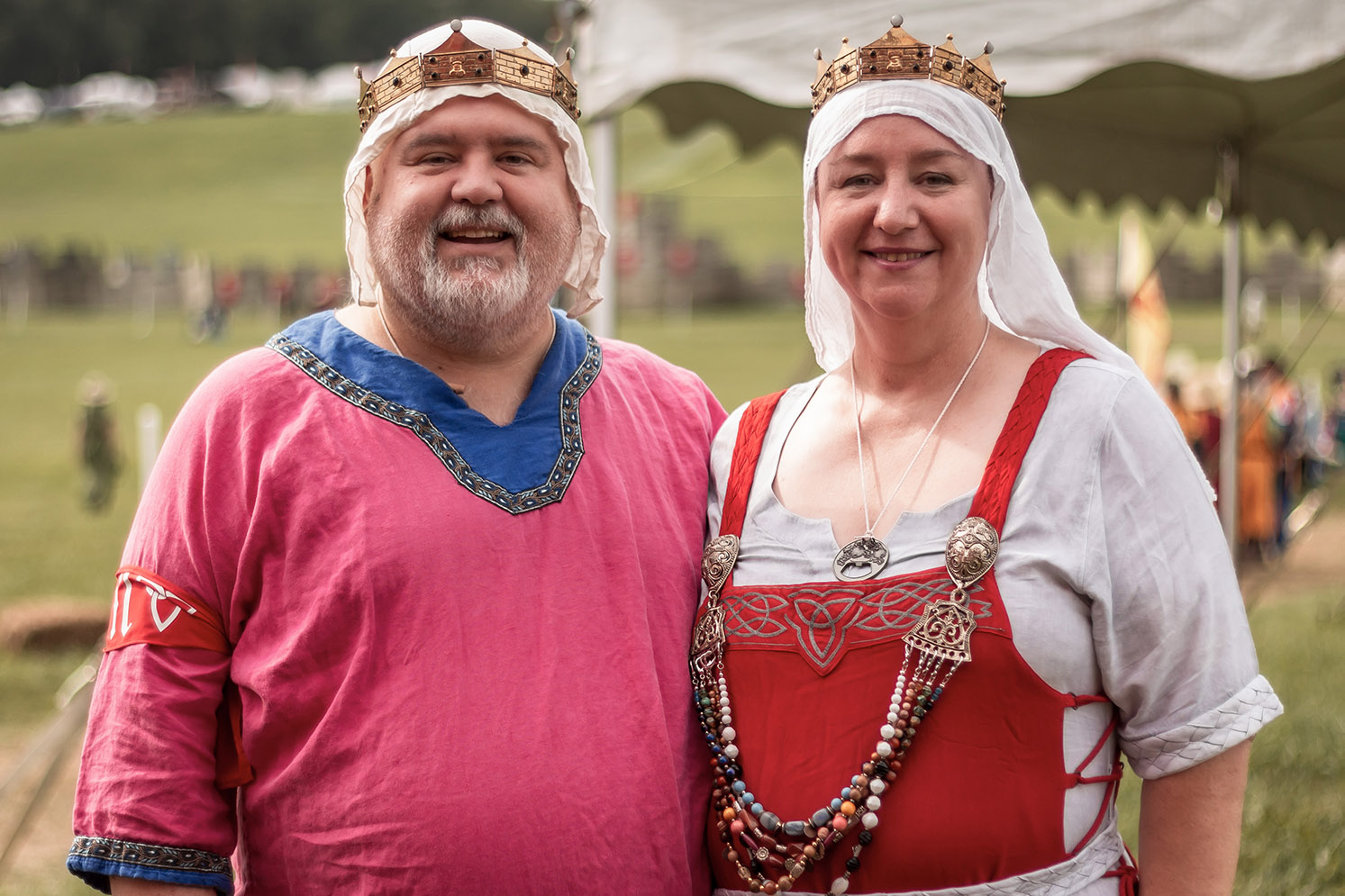 Portrait of Their Excellencies Baron Jørgen Lennertson and Baroness Meredyth Llwellyn at Pennsic 50