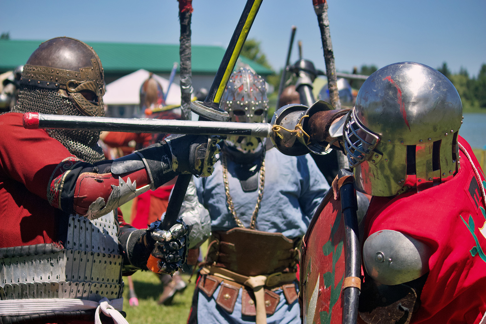 Jack The Pirate and Sir Maneke throw powerful shots against each other